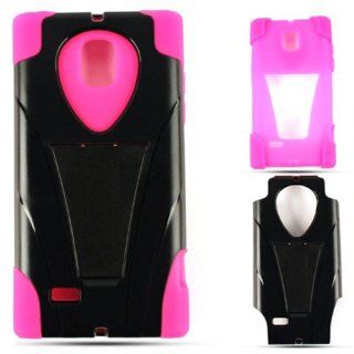 DOUBLE ARMOR COVER FOR LG SPECTRUM2/OPTIMUS LTE II HARD SOFT CASE SKIN 03 EG HOT PINK BLACK VS930 CELL PHONE ACCESSORY Cell Phones & Accessories