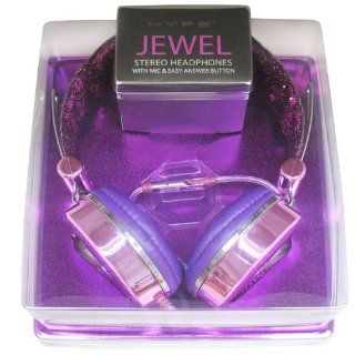 Hype JEWEL HY 955 PRP Purple 3.5mm Stereo Headset Headphones w. Mic & Answer Button Electronics