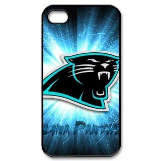 NFL iPhone 4/4s 1 piece hard case Carolina Panthers theme back shell Cell Phones & Accessories