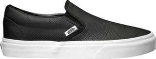 Vans Perf Leather Classic Slip On   Black Slip on Shoes