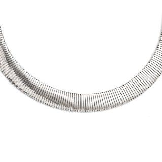 Chisel   Stainless Steel Polished and Textured Necklace 18" Jewelry