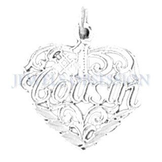 Rhodium Plated 925 Sterling Silver #1 Cousin Pendant Jewelry