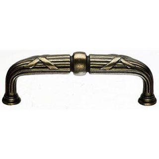 Top Knobs M936   Ribbon And Reed D pull 3 3/4 (C c)   German Bronze   Edwardian Collection   Cabinet And Furniture Pulls  