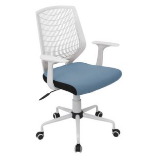 LumiSource Mid Back Network Office Chair OFC NET Color White / Blue