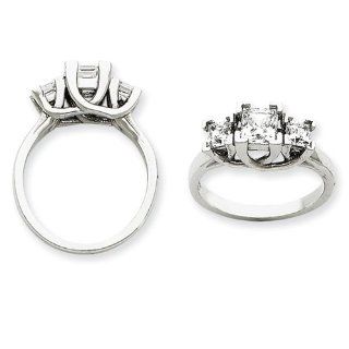 14K White gold ring mounting Jewelry