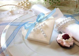Communion Favor Heart Shaped Shower Cardboard Box Ivory Pearls Christening Baptism Decorations Confirmation   Party Favors