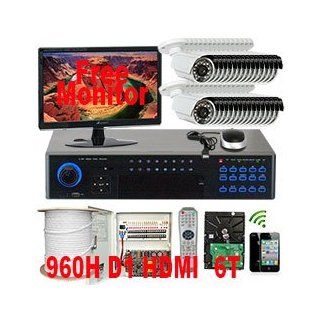 High End 32 Channel 6THDD 960H Realtime DVR with 32 x 1/3" Sharp CCD Camera, 600TV Line, 3.6mm lens, Super Low 0.0 Lux, InfraRed LED 24 Pcs, 65 ft IR Distance, Free Monitor. 960�480 & 30fps recording. D1mode/960Hmode：30fps playback. iPhone,