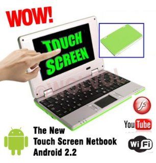 WolVol TOUCH SCREEN GREEN 7 inch Tablet Mini Laptop (Android 2.2 OS 256MB RAM) Includes Pouch Case, Charger, Mouse Computers & Accessories