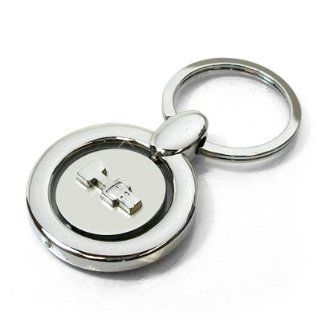 Hummer H2 Logo Silver Spinner Key Chain Automotive