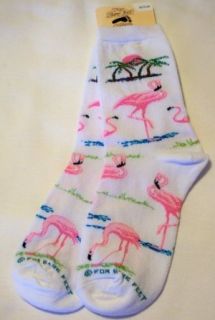 Flamingo Sunset Medium For Bare Feet Adult Socks Clothing