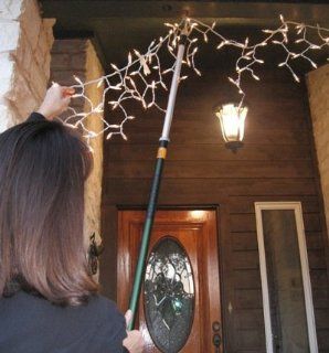"Big Reach" Pole Hook for Christmas Lighting and Decorating  Utility Hooks  Patio, Lawn & Garden