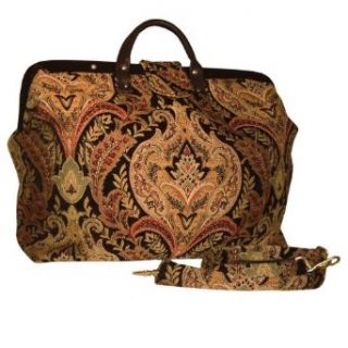 ArtisanStreet's Multi Color Medallions Chenille Carpet Bag with Matching Shoulder Strap. Limited Edition. Use as Overnight Bag or Even as a Briefcase Clothing