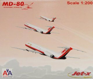 JET X 1/200 TWA MD 80 N967TW Toys & Games
