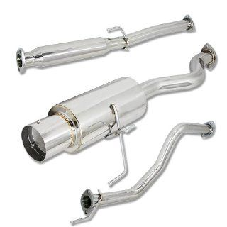 DPT, DPT CBE AI942GSR, Stainless Steel Catback 2.25 Inches Inlet Exhaust 4.5 Inches Muffler Tip with Removable Silencer Automotive