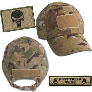 Punisher Tactical Hat & Patch Bundle (2 Patches + Hat)   Multicam 
