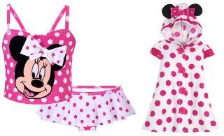  Minnie Mouse Swimwear Set Size 3T 2 Piece Swimsuit and Cover Up 