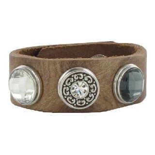 Eligo Jewellery 18mm Chunk Click button Washed Out Brown Armband 19.5 21.5cm for Eligo 18 mm Chunk Jewelry