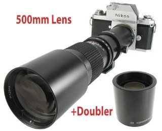 500mm Manual Focus Telephoto Lens +2x 1000mm Doubler for all Nikon 35mm SLR cameras  Camera Lenses  Camera & Photo