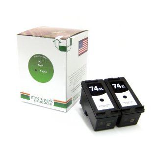 Green Park Products HP 74xl 2 Pack Premium Remanufactured Ink Cartridges. The Box Contains 2 HP 74xl (CB336) Black Inkjet Cartridges.