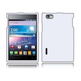 LG Intuition VS950 White Rubberized Cover Cell Phones & Accessories