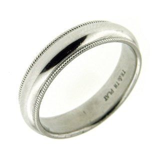 Platinum 950 Milgrain Mens Wedding Band Ring 4.5mm Size 8.5 Wedding Bands For Men Jewelry