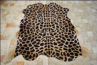Giraffe Print Leather Pure Brazillian Cowhide Skin Rug Sports & Outdoors