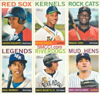2013 Topps Heritage Baseball Minor Leagues Edition Complete Mint Basic 200 Card Hand Collated Set; It Was Never Issued in Factory Set Form. Great Looking Cards Made in the Classic 1964 Topps Design, Hard Set to Find. Loaded with Top Prospects Including Byr