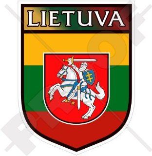 LITHUANIA Lithuanian Shield LIETUVA 100mm (4") Vinyl Bumper Sticker, Decal 