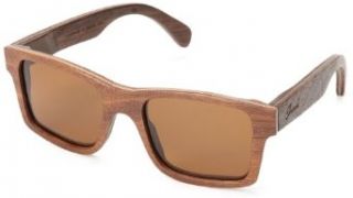 Shwood Haystack WOHWBP Polarized Rectangular Sunglasses,Walnut,53 mm Clothing