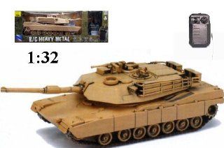 RC Tank Heavy Metal M1A1 Abrams Remote Control Tank 132 Scale Toys & Games