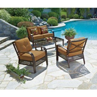 Living Accents Laguna 4 Piece Deep Seating Set  Outdoor And Patio Furniture Sets  Patio, Lawn & Garden