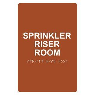 ADA Sprinkler Riser Room Braille Sign RRE 980 WHTonCanyon Wayfinding  Business And Store Signs 