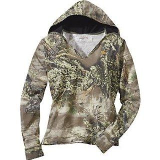 Realtree Girl Mx1 Full Camo Vneck Pullover ~ Ladies Hunting Hoodie Jacket Size Xlarge  Sports Fan Sweatshirts  Sports & Outdoors