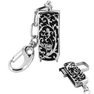 Skque® 4GB Bling Classical Fashion USB 2.0 Flash Memory Drive Disk, Black & Silver Computers & Accessories