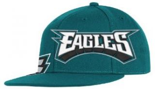 NFL Philadelphia Eagles End Zone Flat Visor Flex Hat   Tw78Z, Jade, Large/X Large  Sports Fan Baseball Caps  Clothing