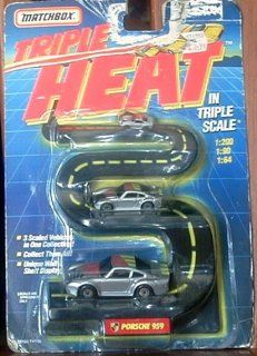 Matchbox Triple Heat Porsche 959 1200, 190, 164 (1991) Toys & Games