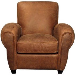 Marbella Recliner Club Chair   Valley Toffee Leather by Opulence Home Furniture  