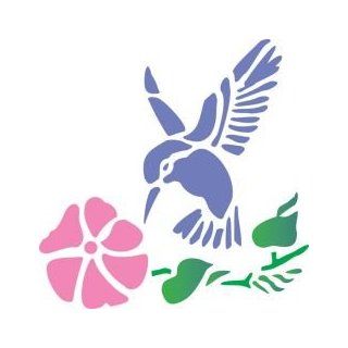 Tattoo Stencil   Hummingbird and Flower   #1 Health & Personal Care