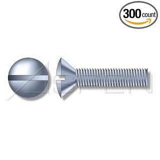 (300pcs) Metric DIN 964 M5X14 Slotted Oval Head Machine Screw 4.8 zinc plated steel Ships Free in USA