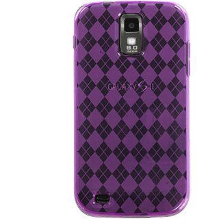 PURPLE Translucent Flexible TPU Case for Samsung Galaxy S II / S2 (Model SGH T989) T Mobile Version ONLY + 4.5 INCHES Screen/Lens Cleaning Cloth Cell Phones & Accessories