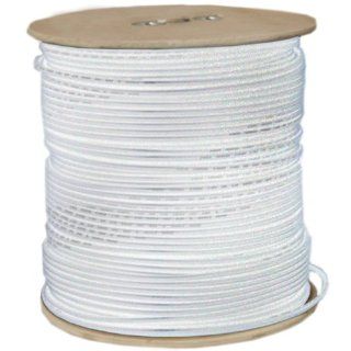 Coaxial Cable White RG6 / UL (18 AWG), 1000 ft Electronics