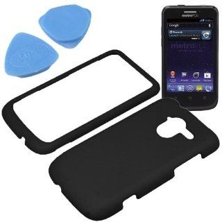 BW Hard Shield Shell Cover Snap On Case for MetroPCS ZTE Avid 4G N9120 + Tool Black Cell Phones & Accessories
