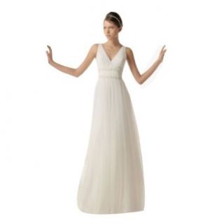 Wabl New 2014 Pure Pleated Chiffon V neck Beaded Sash Wedding Dress Free Gift White Dress