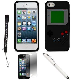 GameBoy Silicone Durable Skin For Apple iPhone 5 iOS (6) Smart Phone + Screen Protector + Stylus Pen + Determination Hand Strap Cell Phones & Accessories