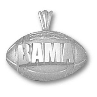 University of Alabama "Bama" Football Pendant (Silver)  Alabama Crimson Tide  Sports & Outdoors
