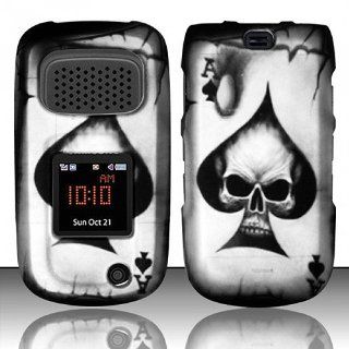 Black Skull Poker Hard Cover Case for Samsung Rugby III 3 SGH A997 Cell Phones & Accessories
