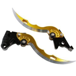 1 Pair of gold Blade style Adjustable Motorcycle CNC Brake Clutch Levers Fit For Honda CBR900RR 1993 1999 Automotive