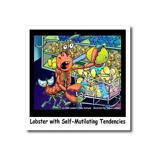ht_2404_2 Londons Times Fish Fishing Deep Beneath Cartoons   Self Mutilating Lobster   Iron on Heat Transfers   6x6 Iron on Heat Transfer for White Material Patio, Lawn & Garden
