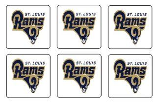 Saint Louis Rams Coaster Set of 6 NFL Football Mini Mousepads  Mouse Pads 