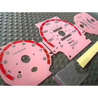 96 97 98 99 00 Honda Civic EX LX SI Automatic Transmission Cluster Gauge Faces Pink Red Automotive